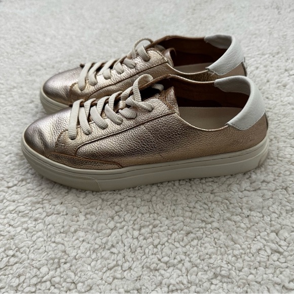 Soludos Ibiza Classic Rose Gold Leather Sneaker Women’s Size 7 - Picture 5 of 10